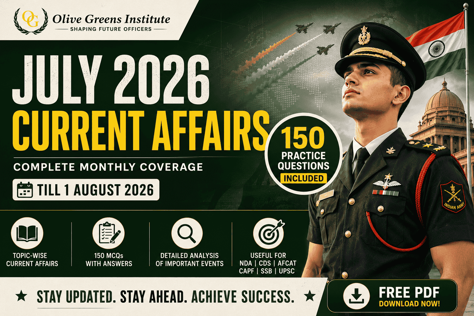 July 2026 Current Affairs PDF by Olive Greens Institute