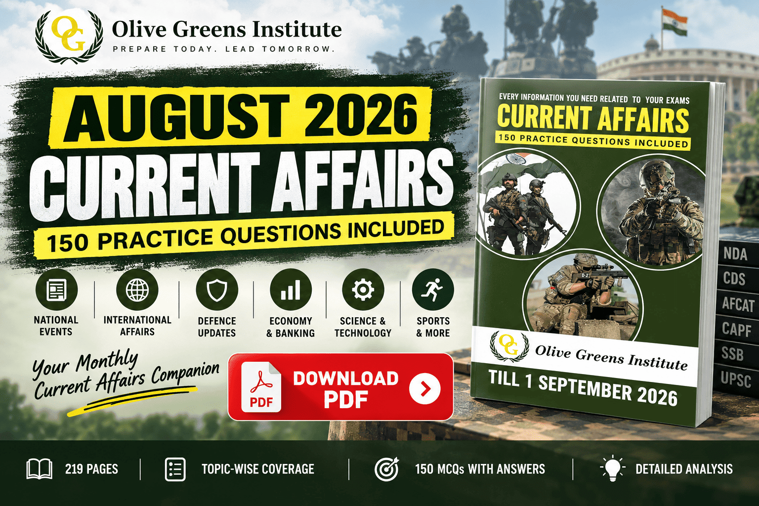 August 2026 Current Affairs PDF